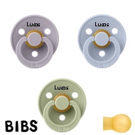 BIBS Colour Sutter med navn str2, 1 Fossil Grey, 1 Dusky Blue, 1 Sage
